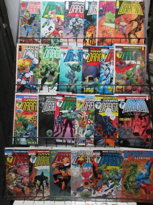 Savage Dragon Mini Library 64 Diff Issues! Erik Larsen's Superhero Cop Parody