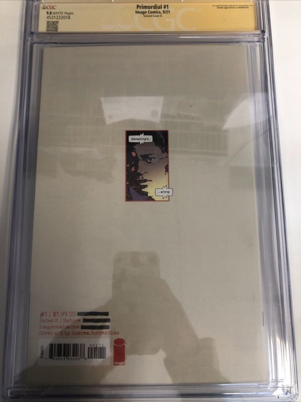 Primordial (2021) # 1 (CGC 9.8 SS) Signed Jeff Lemire* Image Comics * Sorrentino