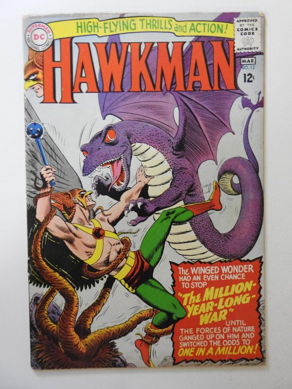 Hawkman #12 (1966) VG Condition! Cover and 1st wrap detached bottom staple