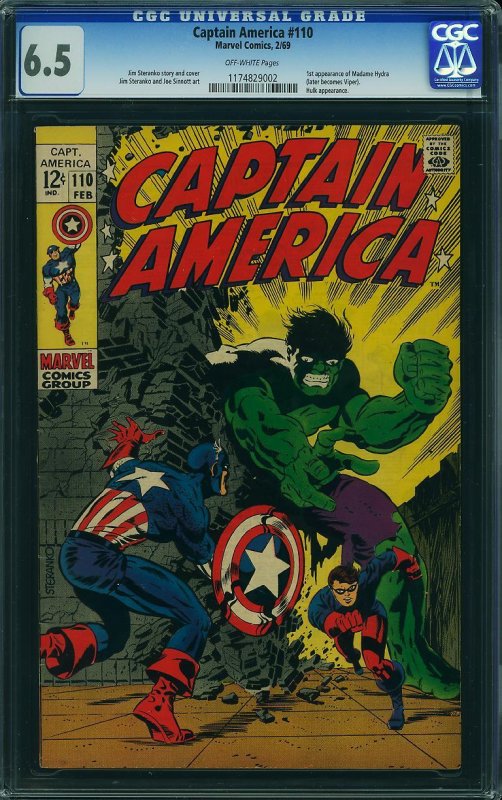 CAPTAIN AMERICA #110 CGC 6.5 (1969)