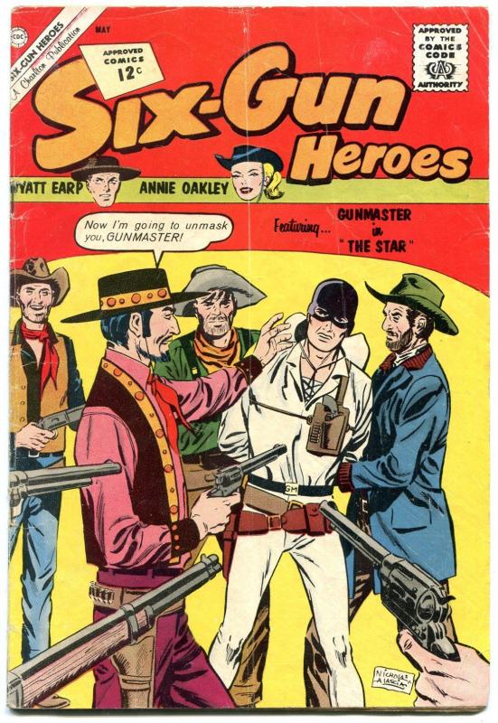 Six-Gun Heroes #68 1962- Annie Oakley- Wyatt Earp- Western VG