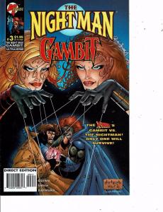 Lot Of 2 Comic Books Malibu Nightman Gambit #3 and London Nightshade #1  MS12