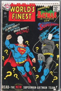 World's Finest Comics #167 (1967) Superman and Batman and Robin