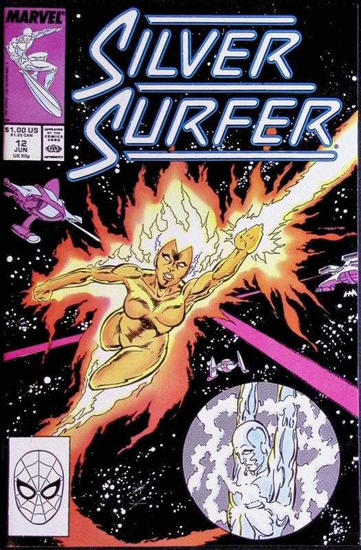 SILVER SURFER Comic Issue 12 — Frankie Ray Nova — 32 Pages — 1988 Marvel Comics