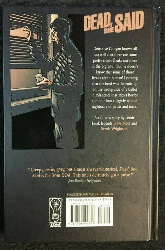 DEAD, SHE SAID, SIGNED BERNIE WRIGHTSON HC BOOK Fisherman Collection