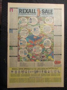 1967 April 2 Sunday Comic Section 14x21 8pg Flash Gordon Prince Valiant Penuts