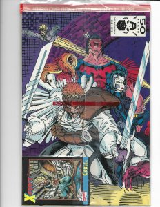 X-Force #1 Marvel 1991 NM Sealed in polybag w/Cable card. Rob Liefeld cvr.