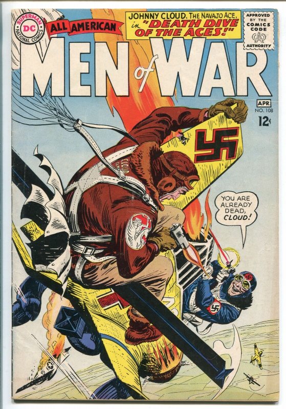 ALL-AMERICAN MEN OF WAR #108-1965-DC-NAVAJO ACE-JOHNNY CLOUD-vf minus