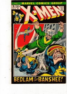 The X-Men #76 (1972) $222. Banshee! PRICE DROP! VF/NM COVELL CERT! Black Cover!