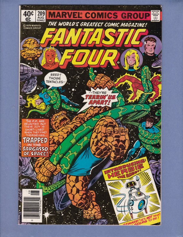 Fantastic Four #209 FN/VF 1st John Byrne Art 1st Appearance Herbie Marvel1979