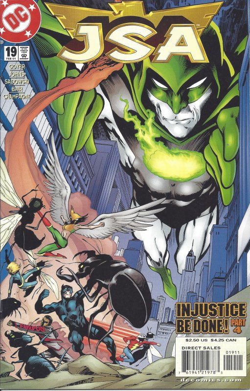 JSA #19 (Feb 2001) - Justice Society, Black Canary, Hawkgirl, Flash, Doctor Fate