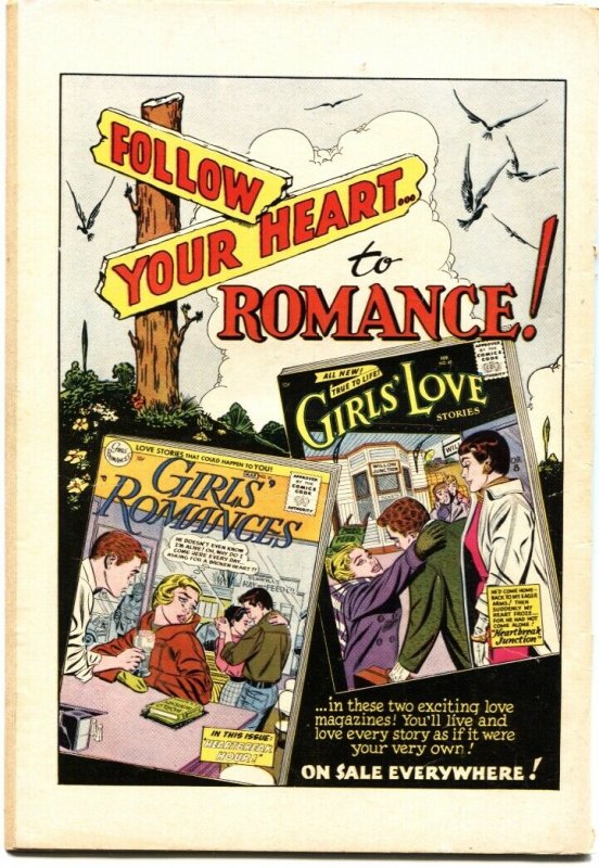 SECRET HEARTS #38-1957-BRIDE COVER-EMOTIONS-TEARS-ROMANCE COMICS BACK COVER A...