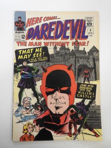 Daredevil #9 (1965) VG+ Condition small holes through book