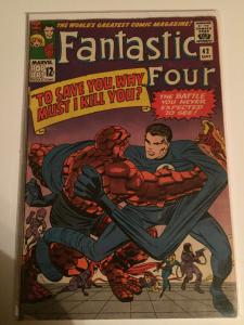 FATASTIC FOUR-V1-#42-1965-12cts-TO SAVE YOU, WHY MUST I KILL YOU?