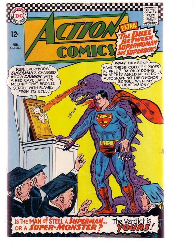 ACTION COMICS #333 1966-SUPERMAN-WILD MONSTER COVER VG