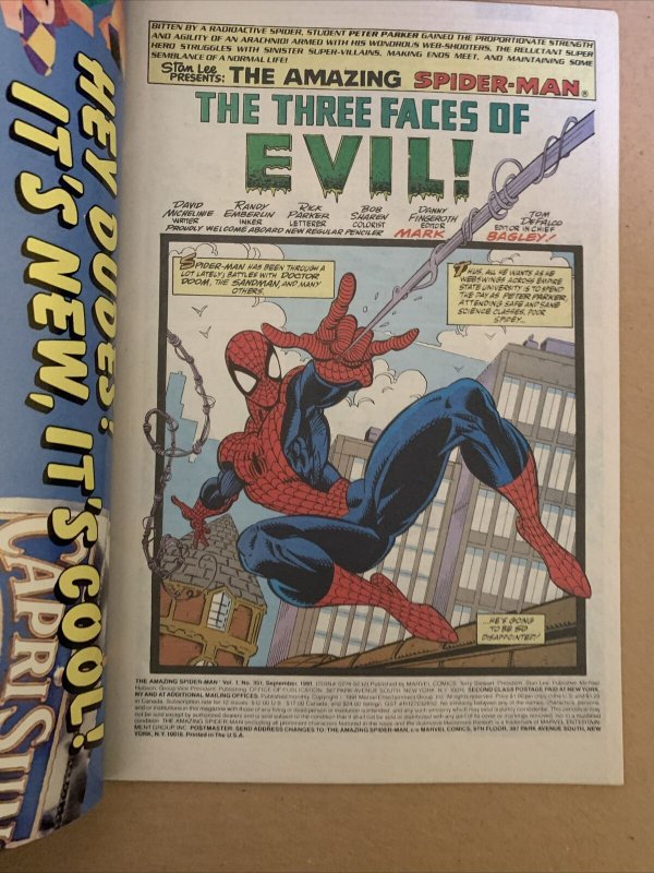 The Amazing Spider-Man #351 (Sep 1991, Marvel) 