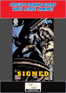 BATMAN #3 JOE QUESADA RAW JORGE JIMENEZ SIGNED W/COA PRIVATE SIGNING PRESALE NM