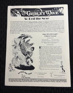 2001 THE GRIDLEY WAVE 4pg Newsletter #231 FN 6.0 Edgar Rice Burroughs / Tarzan