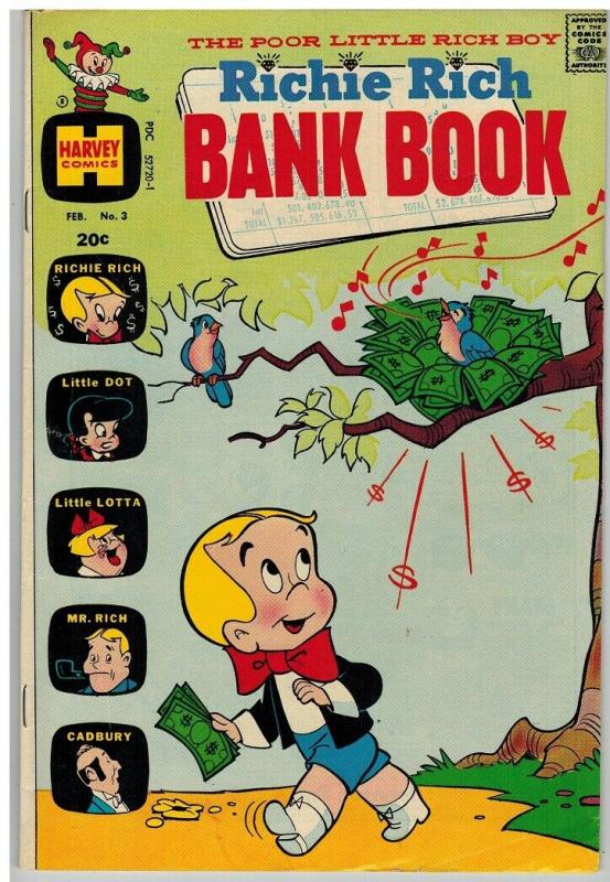 RICHIE RICH BANK BOOKS (1972-1982) 3 VG Feb. 1973