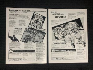 1985 COMICS COLLECTOR Magazine #9 & 10 FVF 7.0 Elfquest / X-Factor LOT of 2