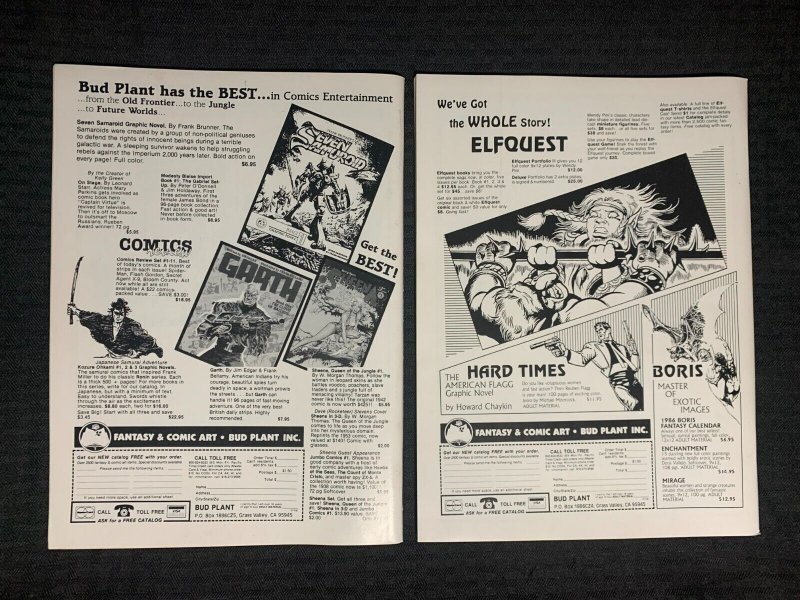 1985 COMICS COLLECTOR Magazine #9 & 10 FVF 7.0 Elfquest / X-Factor LOT of 2