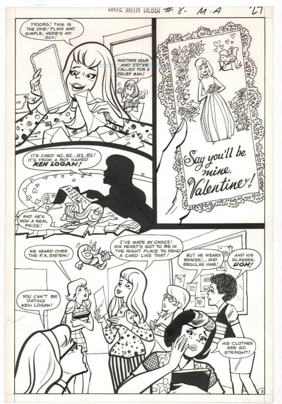Date with Debbi #8 Complete Four Page Story - 1970 art by Unknown