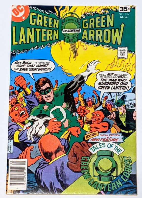 Green Lantern #107 (Aug 1978, DC) VF+ 8.5 1st Tales of Green Lantern Corps story
