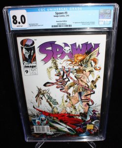 Spawn #9 (CGC 8.0) 1st App. Medieval Spawn & Angela - 1993 NEWSTAND