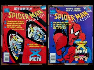 SPIDER-MAN MAGAZINE #2 & 3 (Marvel 1994) Ft. X-MEN, RHINO Custom Bundle/Set Of 2