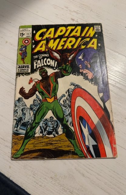 Captain America #117 (1969)1sy app of Falcon -see description