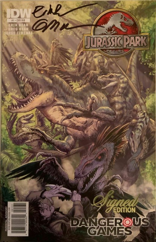 JURASSIC PARK DANGEROUS GAMES #1 SIGNED EDITION NM IDW.