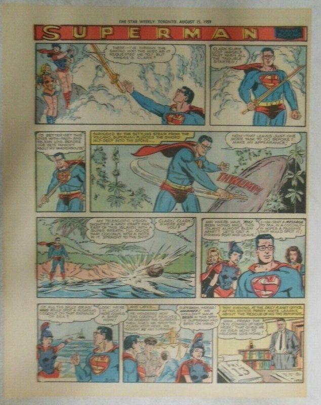 bvSuperman Sunday Page #1033 by Wayne Boring from 8/16/1959 Tabloid Page Size