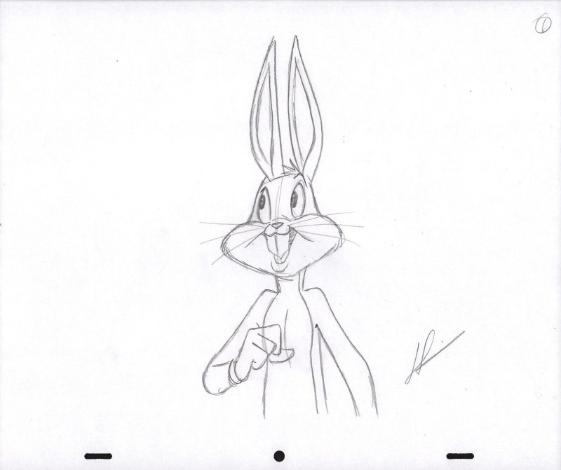 Bugs Bunny Animation Pencil Art - 1 - Talking