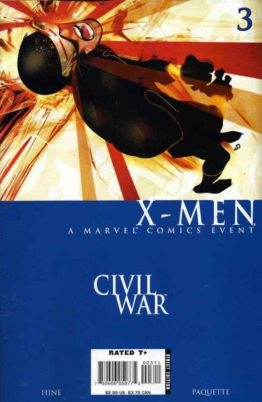 Civil War: X-Men #3 VF/NM; Marvel | save on shipping - details inside