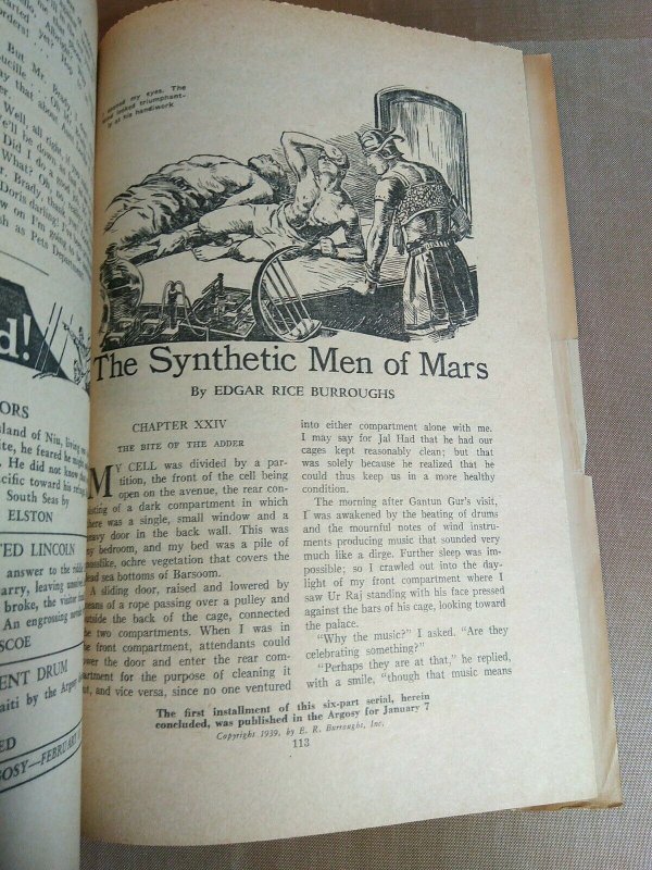 Argosy Feb 11, 1939 - Edgar Rice Burroughs/George W. Ogden - Vol 288 No. 2