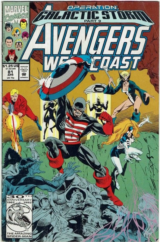 Avengers West Coast #81 US Agent Spider-Woman She-Hulk FN