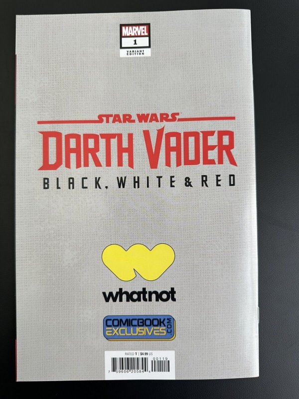 Star Wars Darth Vader Black White & Red #1 NM- Battle Damage Var. Signed Kirkham