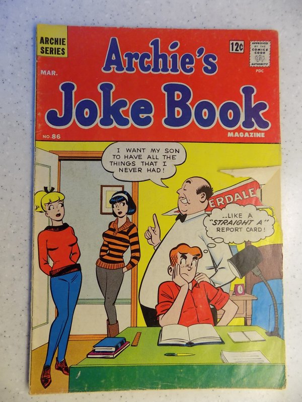 ARCHIE'S JOKE BOOK # 86 ARCHIE JUGHEAD VERONICA BETTY RIVERDALE CARTOON