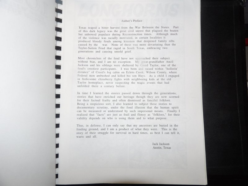 Lost Cause John Wesley Hardin Taylor-Sutton Feud Reconstruction Texas PROOF COPY