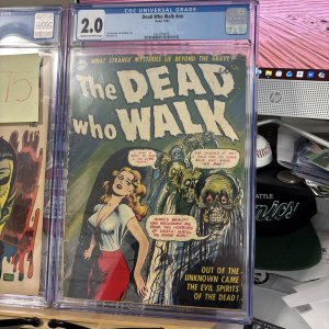 The Dead Who Walk 1952 Avon Classic Pre-code horror Book CGC 2.0