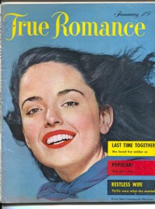 True Romance 1/1951-pin-up girl photo cover-exploitation-scandal-Restlless Wi...