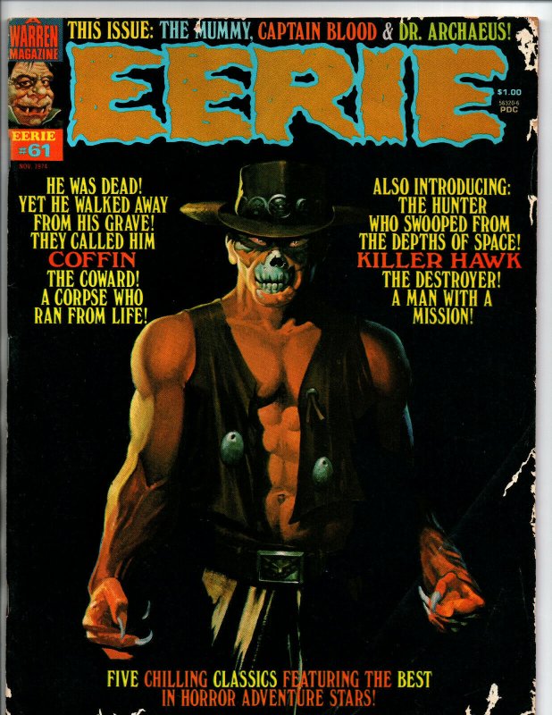 Eerie #61 - Weird Western - Horror Magazine - Warren - 1974 - VG/FN 