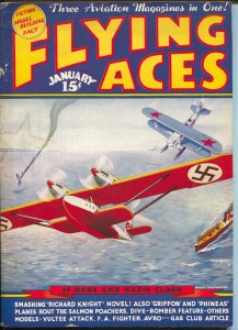 Flying Ace 12/1936-hero pulp-Kerry Keen-Al McWilliams-VG