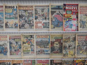 Huge Lot 90 Coverless Low Grade Comics Mostly Silver/Bronze!!