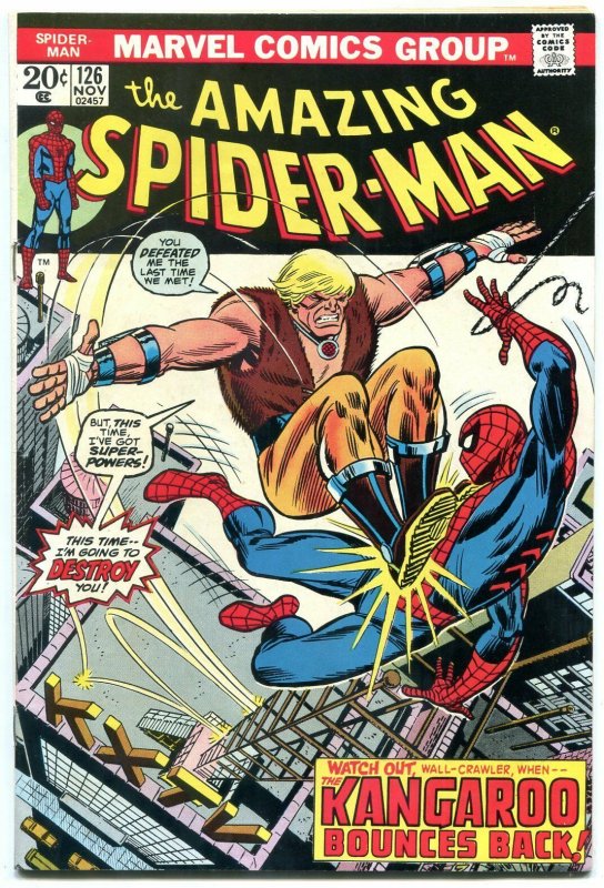 Amazing Spider-Man #126 1973- Kangaroo- Marvel Comics FN+