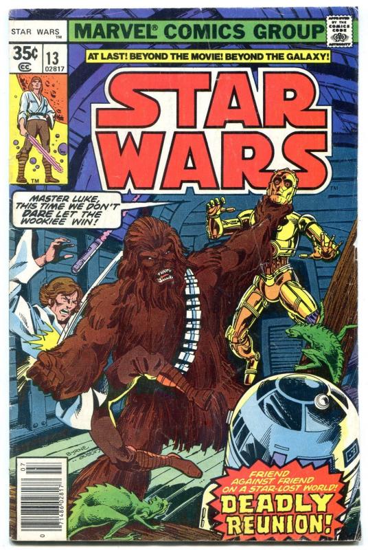 STAR WARS COMICS #13 1978- Chewbacca vs. Luke & the droids. VG/FN