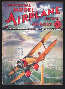 Model Airplane News 8/1934-Washington DC Kotula cover art-Military Aircraft-m...