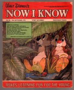 Walt Disney's Now I Know #50 1973-U.K-Chip & Dale-G