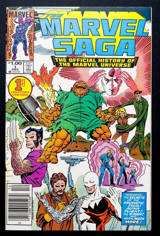 The Marvel Saga #1 (1985) - [Newsstand] Official History of Marvel Universe - NM