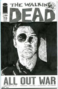 WALKING DEAD #115, NM, Sketched Governor, COA, Parkin, Zombies, Kirkman, 2003